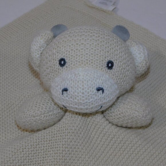 Modern Baby Beige Cream Knit Giraffe Security Blanket Baby lovey Soother Nunu - Picture 3 of 6